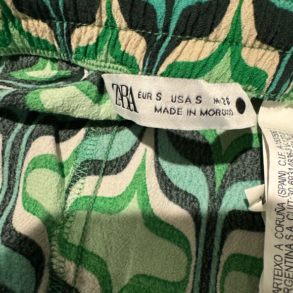 Zara Multicolored Print Pajama Style Pant - Picture 2 of 9